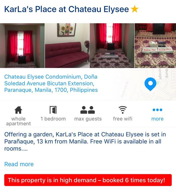 Karla'S Place At Chateau Elysee Paranaque City 외부 사진